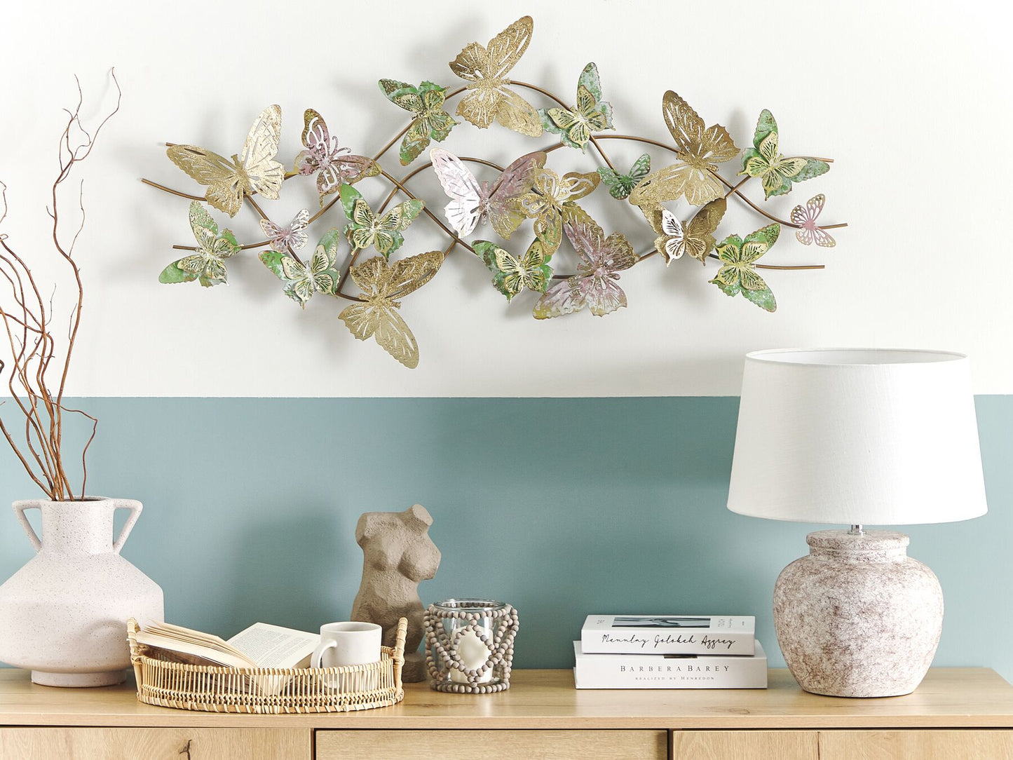 Wall Decor Butterfly GALLIUM Metal 53 cm Multicolour